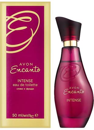 Женская туалетная вода "encanto intense" слива и фундук by avon. 50ml