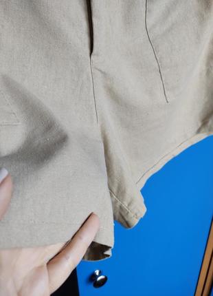 Летние женские шорты из натуральной ткани хлопок/лен9 фото