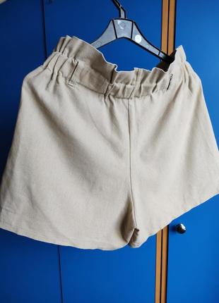 Летние женские шорты из натуральной ткани хлопок/лен2 фото