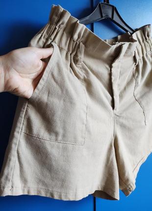 Летние женские шорты из натуральной ткани хлопок/лен4 фото