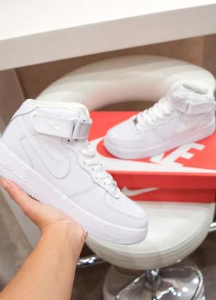 Женские высокие кроссовки nike air force #найк