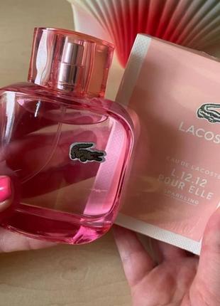 Жіноча туалетна вода lacoste l. 12.12 pour elle sparkling лакоста спарклинг 90 мл