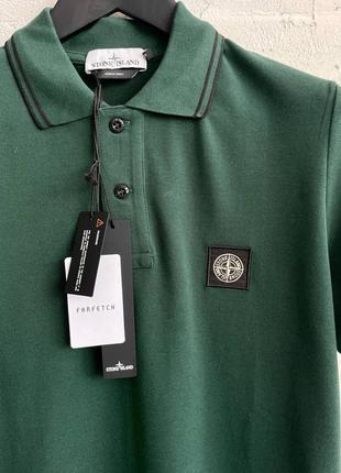 Чоловіча футболка поло летняя мужская футболка поло stone  island оригинал оригінал7 фото