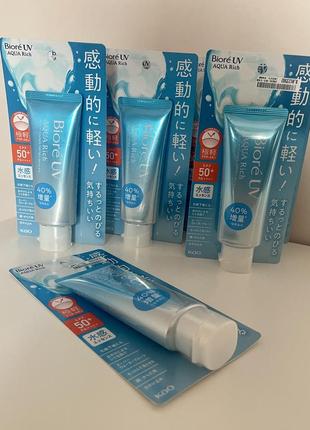 Сонцезахисна есенція 70 g. biore uv aqua rich watery spf 50+ .(нова версія!)3 фото