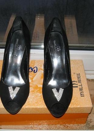 Туфли камни замша