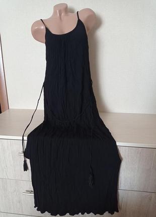 Сарафан из вискозы, цвет черный, размер 48-521 фото