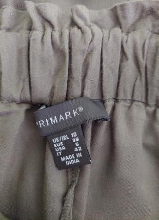 Тонкие летние шорты из вискозы цвета хаки7 фото