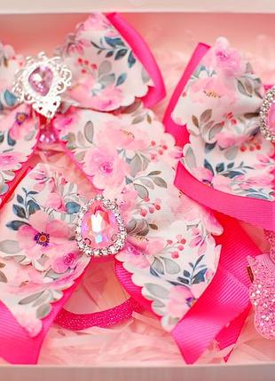 Подарунковий набір прикрас яскраво-рожевий