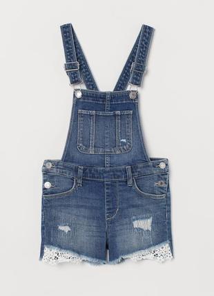 Джинсовый комбинезон h&m 11-12 лет