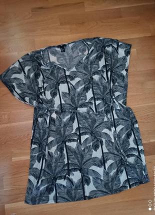 Пляжная туника в пальмы h&amp;m p.s-l