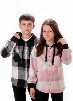 Тепла сорочка байкова, теплая рубашка байковая, рубашка худи