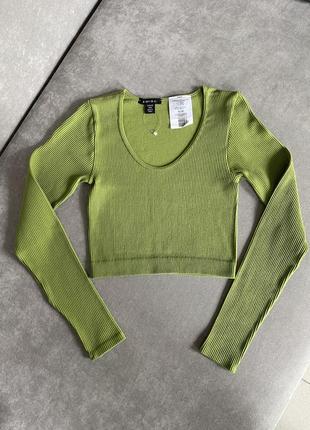 Укороченый реглан в рубчик. amisu. размер хс/с. 5