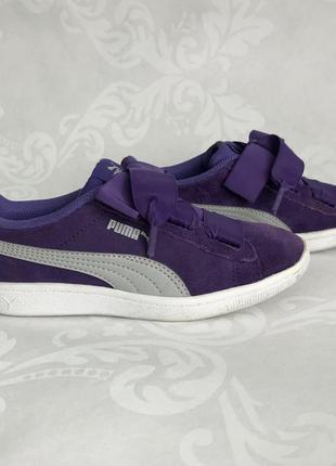 Оригинальные замшевые кроссовки puma для девочки2 фото