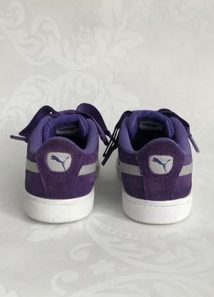 Оригинальные замшевые кроссовки puma для девочки5 фото