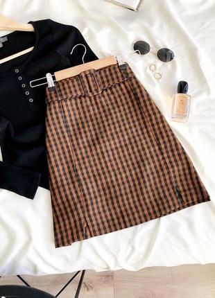 Классная юбочка на высокой посадке primark