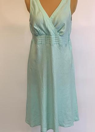 Літня сукня ментолового кольору з льону,новий стан1 фото