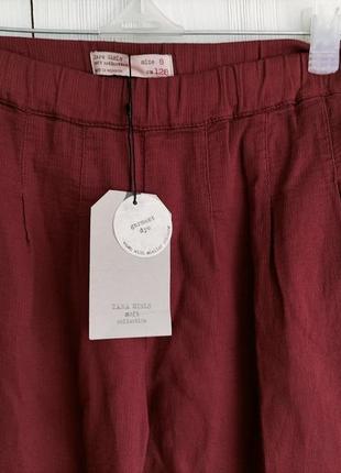 Новые нвтуральные кюлоты на девочку zara, размер 128 см(8 лет).3 фото