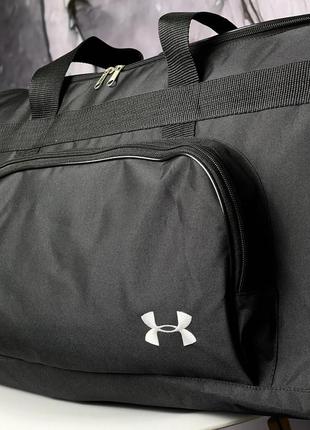 Дорожная сумка черная under armour белое лого (вел.)9 фото