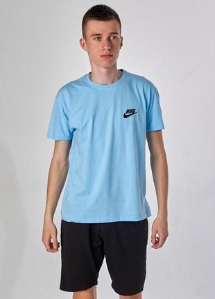 Футболка мужская nike, голубой размеры s m l xl3 фото