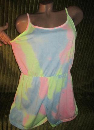 Радужный комбинезончик для дома сна,12р