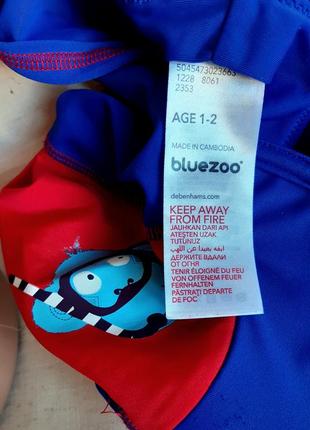 Кепка bluezoo пляжная красно-синяя панама с защитой обезьянка ныряльщик на 1-2 года3 фото