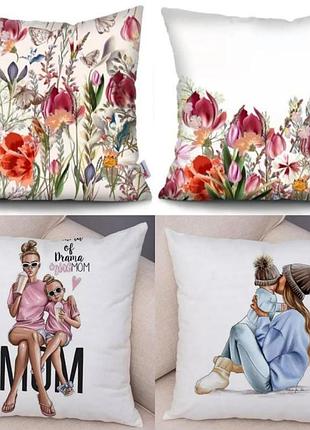 Наволочка 45×45 декоративная полевые цветы