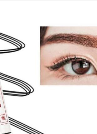 Водостойкий карандаш для бровей с эффектом микроблейдинга black чёрный 04
