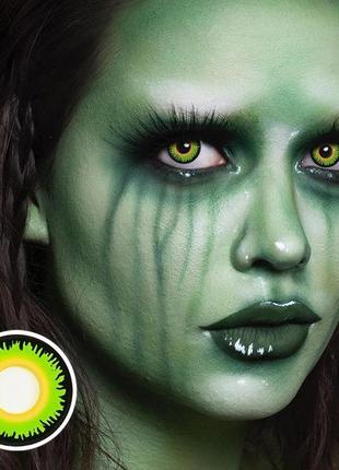 Лінзи кольорові зелені + контейнер для зберігання в подарунок