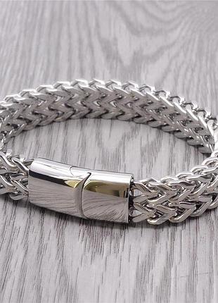 Мужской браслет из нержавеющей стали ширина 9мм длинна 19см2 фото