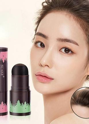 Пудра для волосся suake відтінкова для надання об'єму та корекції лінії росту волосся чорна 01