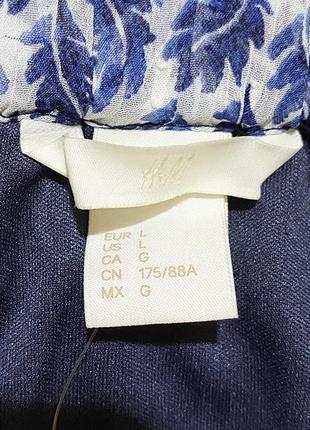 L-xl h&m довга асиметрична спідниця юбка принт на резинці8 фото