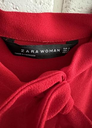 Шикарне zara плаття з рукавами ліхтариками та бантом спереду7 фото