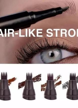 Водостойкий карандаш для бровей с эффектом микроблейдинга . серый 03