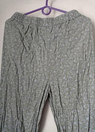 Летние, легкие брюки из вискозы, цвет светлый хаки, размер 48-525 фото