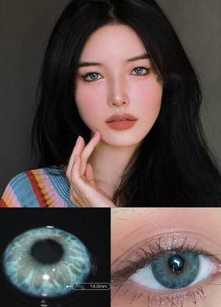 Кольорові лінзи для очей зелені + контейнер для зберігання в подарунок