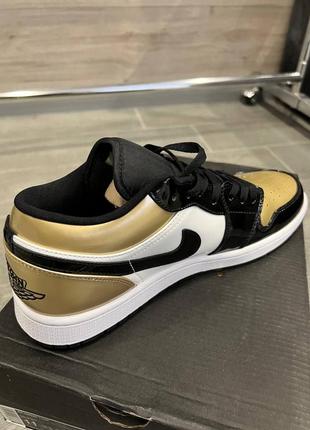 Nike air jordan 1 low gold toe кроссовки3 фото