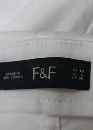 Белые бриджи джинсовые f&amp;f5 фото