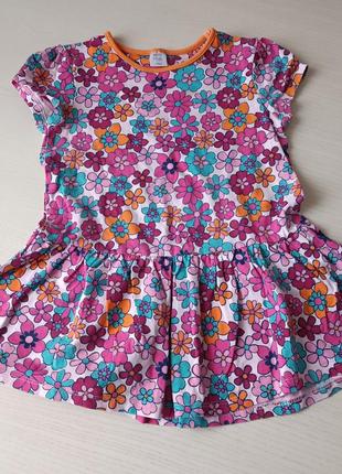 Платье в цветах на девочку 5-6 лет рост 110-116 см