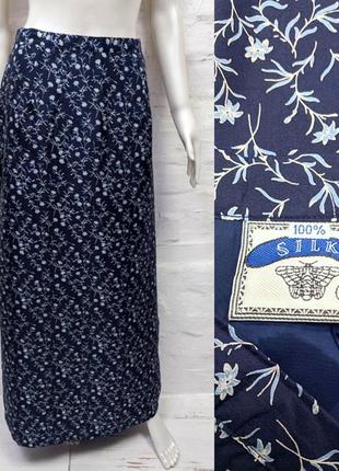 Silk 100% silk шёлковая длинная юбка