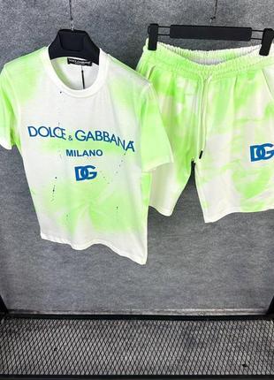 💜є наложка 💜lux якість💙чоловічий  спортивний  літо костюм"dolce gabbana"❤️ футболка+шорти