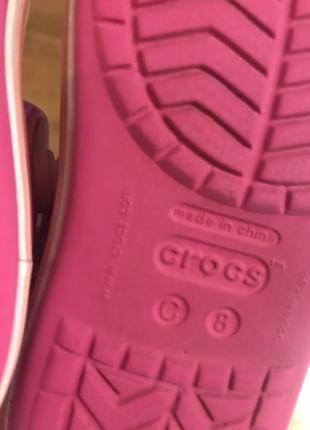 Рожеві босоніжки сандалі crocs, p. 8/254 фото