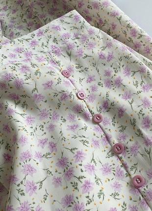 Стильная юбка в трендовой цветочной расцветке3 фото