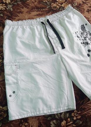 Чоловічий одяг/ пляжні шорти білі 🤍 58/60 великий розмір/ бренд george2 фото