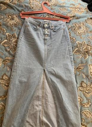 Спідниця довга джинсова