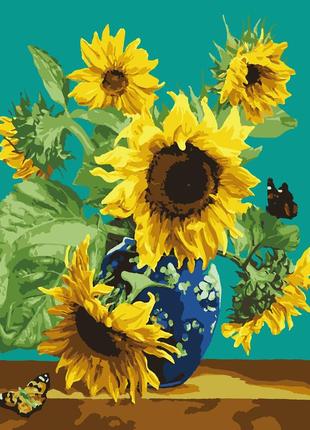 Картини за номерами соняхи у вазі 40*50см