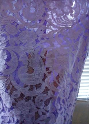 Сиреневая ажурная блузка3 фото