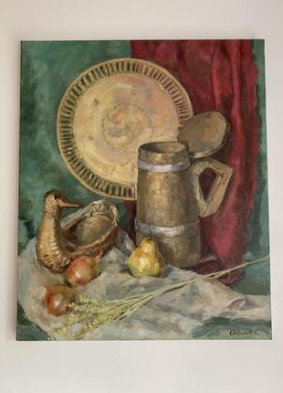 Картина олійними фарбами на полотні, український натюрморт ручна робота, велика інтер’єрна картина3 фото