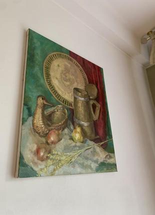 Картина олійними фарбами на полотні, український натюрморт ручна робота, велика інтер’єрна картина7 фото