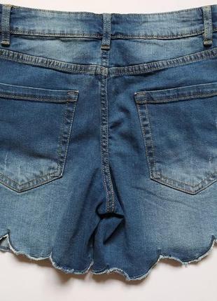 Джинсовые шорты, 2xl 44 euro (наш 50), esmara, нитеньки, синие2 фото