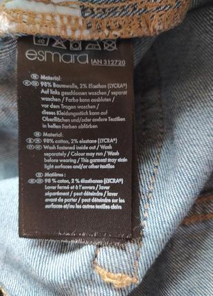 Джинсовые шорты, 2xl 44 euro (наш 50), esmara, нитеньки, синие4 фото